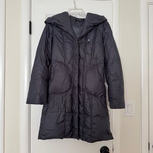 Steve by Searle Women's Long Puffer Coat Dark Grey XS